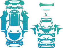 Toyota CH-R LE, XLE, Limited, Icon, Design, Excel (From 2018) SUV Pre-Cut PPF Pattern Templates