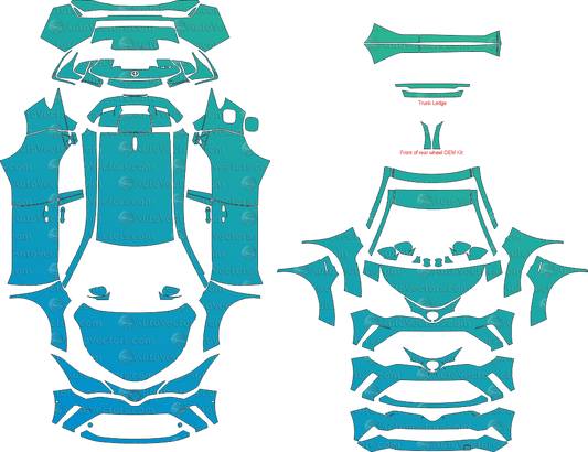 Toyota CH - R LE, XLE, Limited, Icon, Design, Excel (From 2018) SUV pre-cut PPF vector template downloadfile download