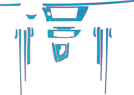 Toyota Corolla Base (2014-2017) Interior – interior pre-cut PPF pattern templates, instant digital download vector cut files (CDR, AI, PDF, SVG)