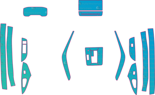 Toyota Corolla Cross Base (From 2026) SUV Interior – interior pre-cut PPF pattern templates, instant digital download vector cut files (CDR, AI, PDF, SVG)