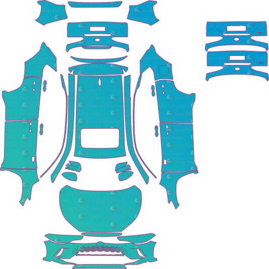 Toyota Corolla Cross Base (From 2026) SUV – pre-cut PPF pattern templates, instant digital download vector cut files (CDR, AI, PDF, SVG)