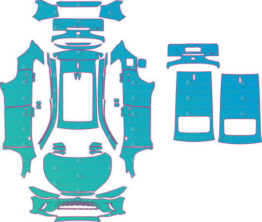 Toyota Corolla Cross Chinese version (From 2026) SUV – pre-cut PPF pattern templates, instant digital download vector cut files (CDR, AI, PDF, SVG)