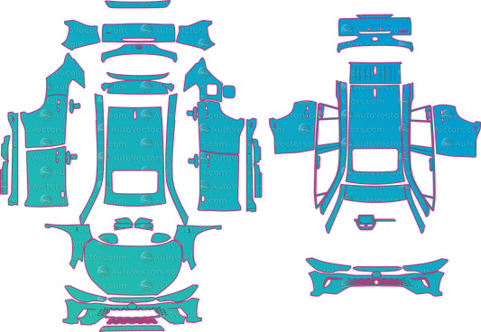 Toyota Corolla Cross HEV (From 2025) SUV – pre-cut PPF pattern templates, instant digital download vector cut files (CDR, AI, PDF, SVG)