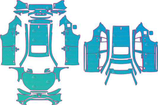 Toyota Corolla Cross Hybrid 15 (From 2023) SUV – pre-cut PPF pattern templates, instant digital download vector cut files (CDR, AI, PDF, SVG)