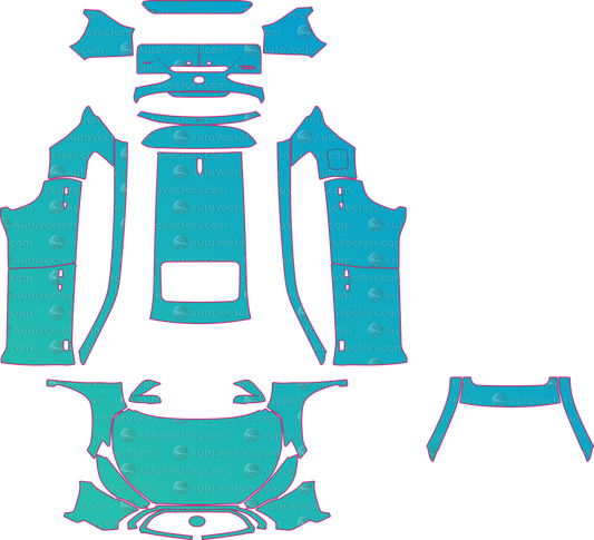 Toyota Corolla Cross L LE XLE (From 2022) SUV – pre-cut PPF pattern templates, instant digital download vector cut files (CDR, AI, PDF, SVG)