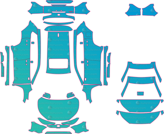 Toyota Corolla Cross XG10 XLE (From 2025) SUV – pre-cut PPF pattern templates, instant digital download vector cut files (CDR, AI, PDF, SVG)