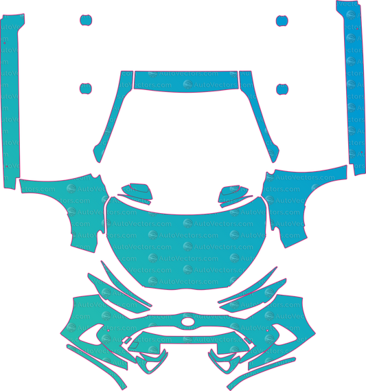 Toyota Corolla Hatchback E210 Base (From 2024) Hatchback – pre-cut PPF pattern templates, instant digital download vector cut files (CDR, AI, PDF, SVG)