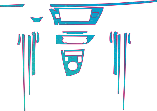 Toyota Corolla Hybrid (From 2014) Interior – interior pre-cut PPF pattern templates, instant digital download vector cut files (CDR, AI, PDF, SVG)