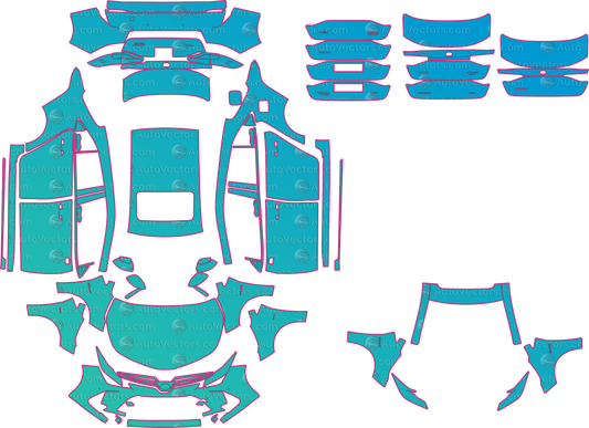 Toyota Corolla Hybrid E210 CN (From 2020) Sedan – pre-cut PPF pattern templates, instant digital download vector cut files (CDR, AI, PDF, SVG)