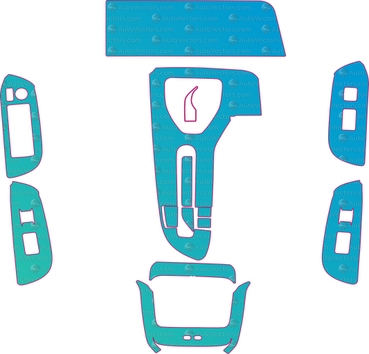 Toyota Crown Signia (From 2025) SUV Interior – interior pre-cut PPF pattern templates, instant digital download vector cut files (CDR, AI, PDF, SVG)