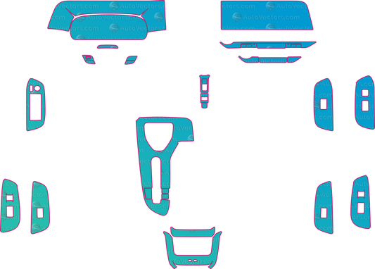 Toyota Crown Signia Limited (From 2023) SUV Interior – interior pre-cut PPF pattern templates, instant digital download vector cut files (CDR, AI, PDF, SVG)