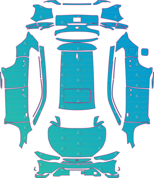 Toyota Frontlander Base (From 2026) SUV pre-cut PPF pattern layout