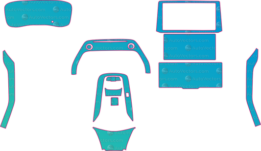 Toyota FrontLanler (From 2024) SUV Interior – interior pre-cut PPF pattern templates, instant digital download vector cut files (CDR, AI, PDF, SVG)