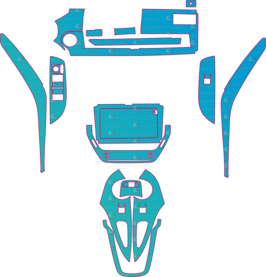 Toyota GR Corolla E210 Circuit Edition (From 2023) Hatchback Interior – interior pre-cut PPF pattern templates, instant digital download vector cut files (CDR, AI, PDF, SVG)