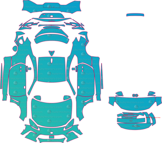 Toyota GR86 ZN8 (From 2022) Coupe Pre-Cut PPF Pattern Templates – pre-cut PPF pattern templates, digital download vector files (CDR, AI, PDF, DXF, SVG)