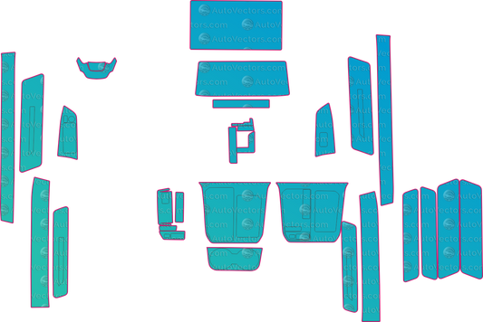 Toyota Greyvia (From 2026) Interior – interior pre-cut PPF pattern templates, instant digital download vector cut files (CDR, AI, PDF, SVG)