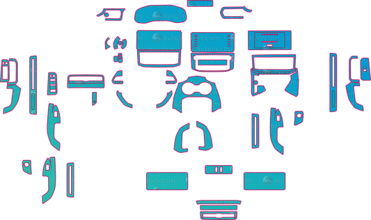 Toyota Land Cruiser J300 Base (From 2022) Interior – interior pre-cut PPF pattern templates, instant digital download vector cut files (CDR, AI, PDF, SVG)