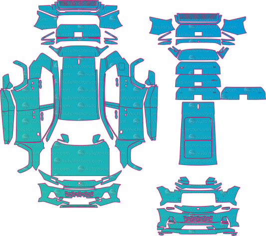 Toyota RAV4 Base (From 2026) SUV Pre-Cut PPF Pattern Templates – pre-cut PPF pattern templates, digital download vector files (CDR, AI, PDF, DXF, SVG)