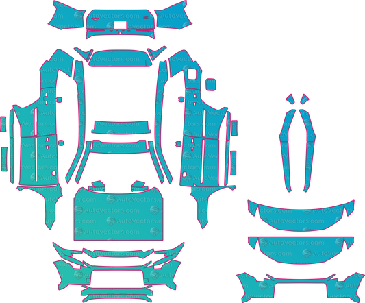 Toyota RAV4 Woodland (From 2026) SUV – pre-cut PPF pattern templates, instant digital download vector cut files (CDR, AI, PDF, SVG)
