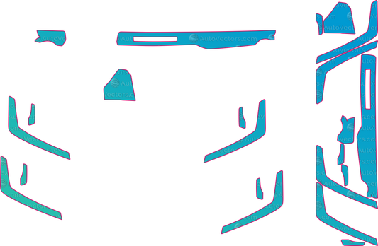 Toyota RAV4 XA40 Base (From 2013) Interior – interior pre-cut PPF pattern templates, instant digital download vector cut files (CDR, AI, PDF, SVG)