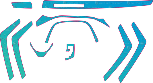 Toyota RAV4 XA40 Base (From 2016) SUV Interior – interior pre-cut PPF pattern templates, instant digital download vector cut files (CDR, AI, PDF, SVG)