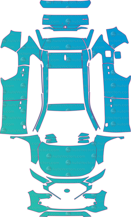 Toyota RAV4 XA50 Adventure-TRD Off-Road (From 2019) SUV – pre-cut PPF pattern templates, instant digital download vector cut files (CDR, AI, PDF, SVG)