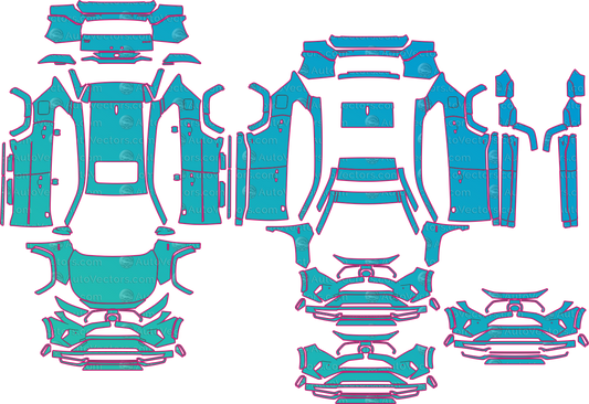 Toyota RAV4 XA50 XSE Plug-in Hybrid (From 2025) SUV – pre-cut PPF pattern templates, instant digital download vector cut files (CDR, AI, PDF, SVG)