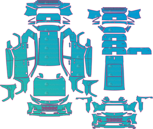 Toyota RAV4 XSE (From 2026) SUV Pre-Cut PPF Pattern Templates – pre-cut PPF pattern templates, digital download vector files (CDR, AI, PDF, DXF, SVG)