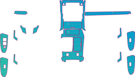 Toyota Reiz Base (From 2010) Interior – interior pre-cut PPF pattern templates, instant digital download vector cut files (CDR, AI, PDF, SVG)