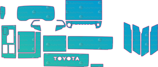 Toyota Sequoia XK80 CAPSTONE (From 2023) SUV Interior – interior pre-cut PPF pattern templates, instant digital download vector cut files (CDR, AI, PDF, SVG)