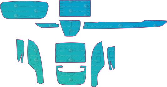Toyota SERENA (From 2018) Interior – interior pre-cut PPF pattern templates, instant digital download vector cut files (CDR, AI, PDF, SVG)