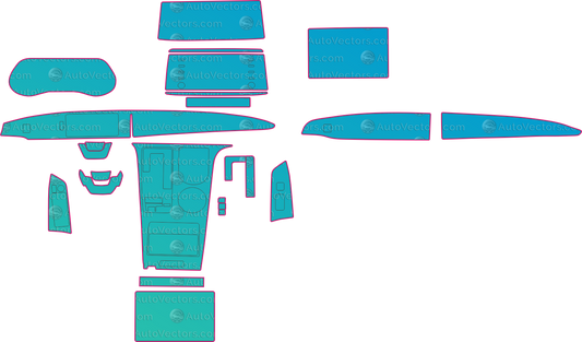 Toyota Serena (From 2022) Interior – interior pre-cut PPF pattern templates, instant digital download vector cut files (CDR, AI, PDF, SVG)
