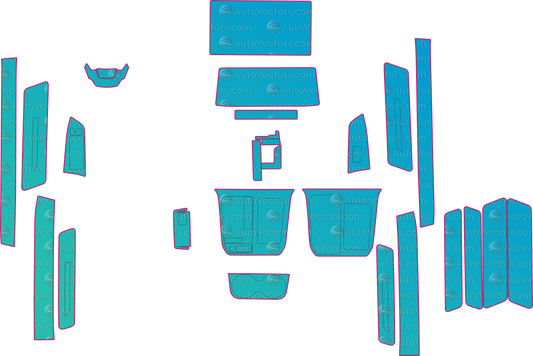 Toyota SERENA (From 2026) Interior – interior pre-cut PPF pattern templates, instant digital download vector cut files (CDR, AI, PDF, SVG)