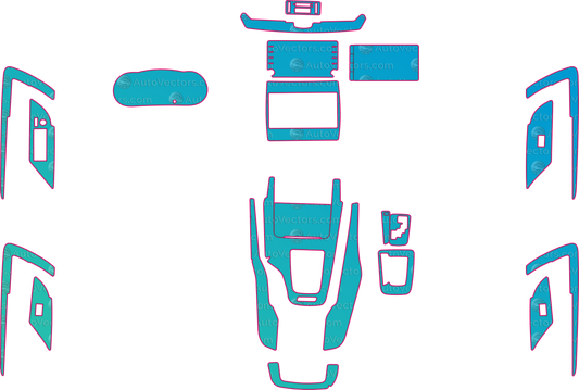 Toyota SW4 GR (From 2025) Interior – interior pre-cut PPF pattern templates, instant digital download vector cut files (CDR, AI, PDF, SVG)