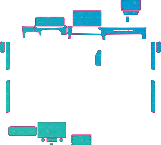 Toyota Tacoma N400 Base (From 2024) Pickup Interior – interior pre-cut PPF pattern templates, instant digital download vector cut files (CDR, AI, PDF, SVG)