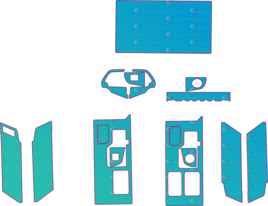 Toyota Tundra XK70 Base (From 2022) Pickup Interior – interior pre-cut PPF pattern templates, instant digital download vector cut files (CDR, AI, PDF, SVG)