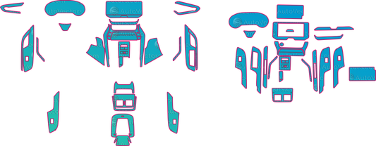 Toyota Venza Base (From 2022) SUV Interior – interior pre-cut PPF pattern templates, instant digital download vector cut files (CDR, AI, PDF, SVG)