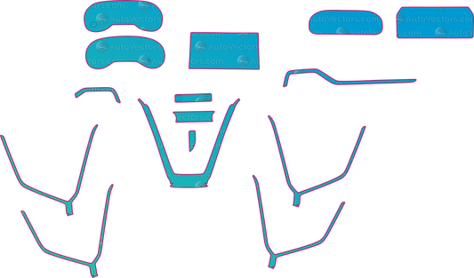 Toyota Wildlander (From 2020) SUV Interior – interior pre-cut PPF pattern templates, instant digital download vector cut files (CDR, AI, PDF, SVG)