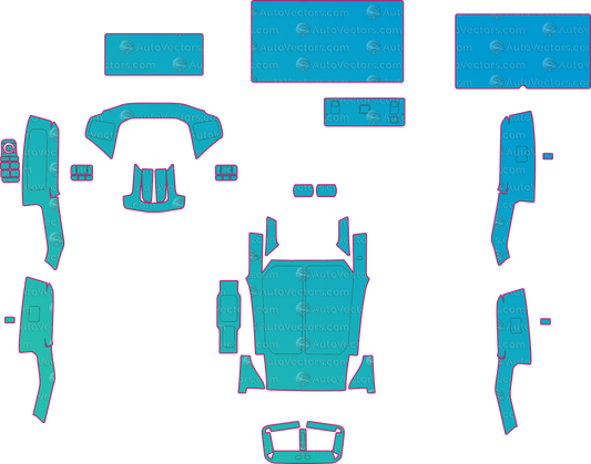 Toyota Wildlander (From 2026) SUV Interior – interior pre-cut PPF pattern templates, instant digital download vector cut files (CDR, AI, PDF, SVG)