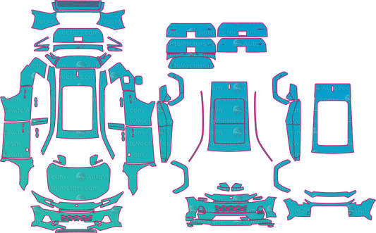 Toyota Wildlander Base (From 2026) SUV pre-cut PPF pattern layout