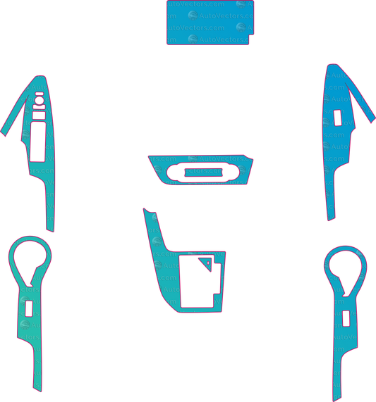 Toyota YariS (From 2020) Interior – interior pre-cut PPF pattern templates, instant digital download vector cut files (CDR, AI, PDF, SVG)