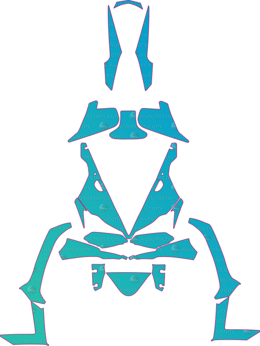Triumph Daytona 675 Base (From 2015) Moto motorcycle PPF pattern layout