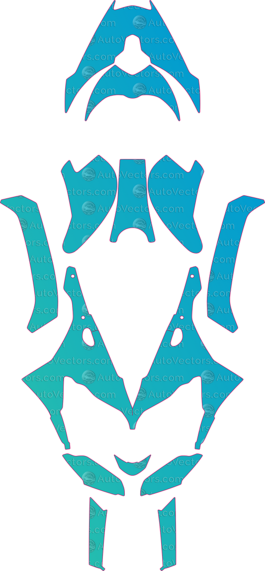 Triumph Daytona 765 MOTO2 (From 2020) Moto motorcycle PPF pattern layout