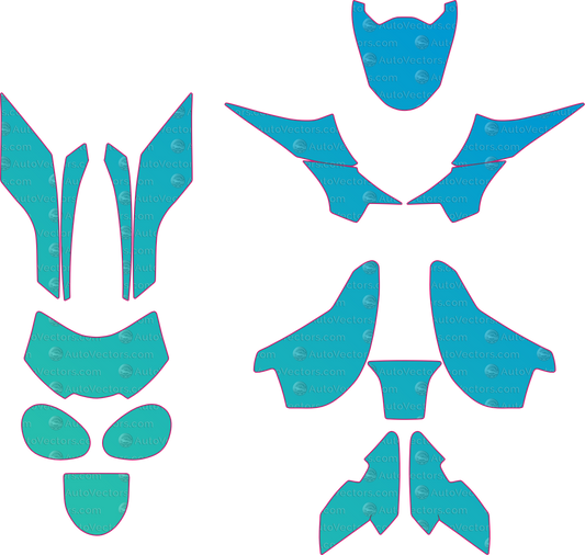Triumph Street Triple RS (From 2017) Moto motorcycle PPF pattern layout