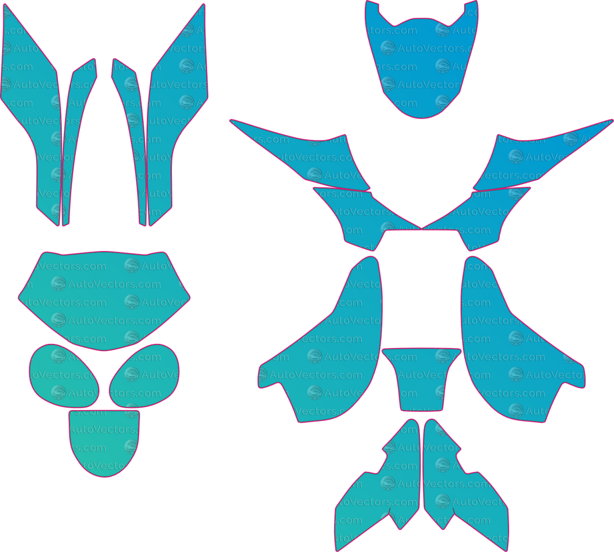 Triumph Street Triple S (From 2017) Moto motorcycle PPF pattern layout