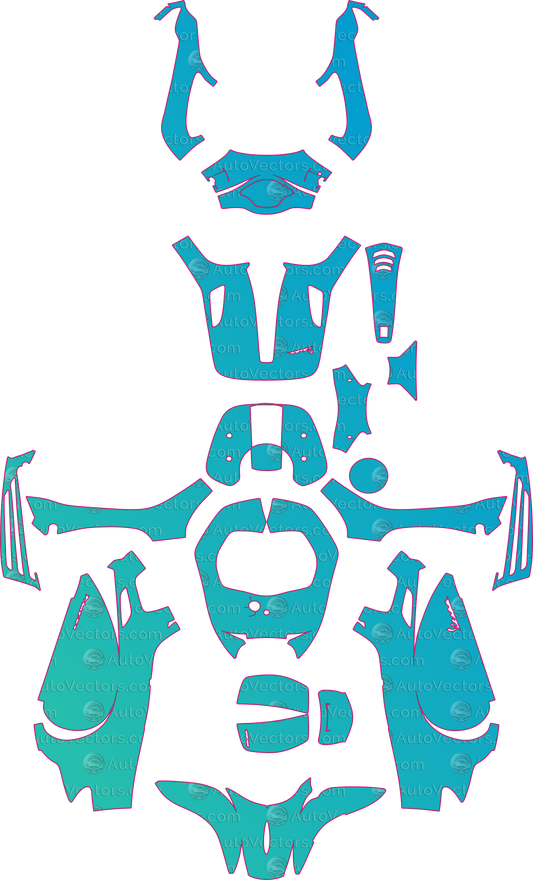 Vespa 150 Primavera (From 2020) Moto – motorcycle pre-cut PPF pattern templates, instant digital download vector cut files (CDR, AI, PDF, SVG)