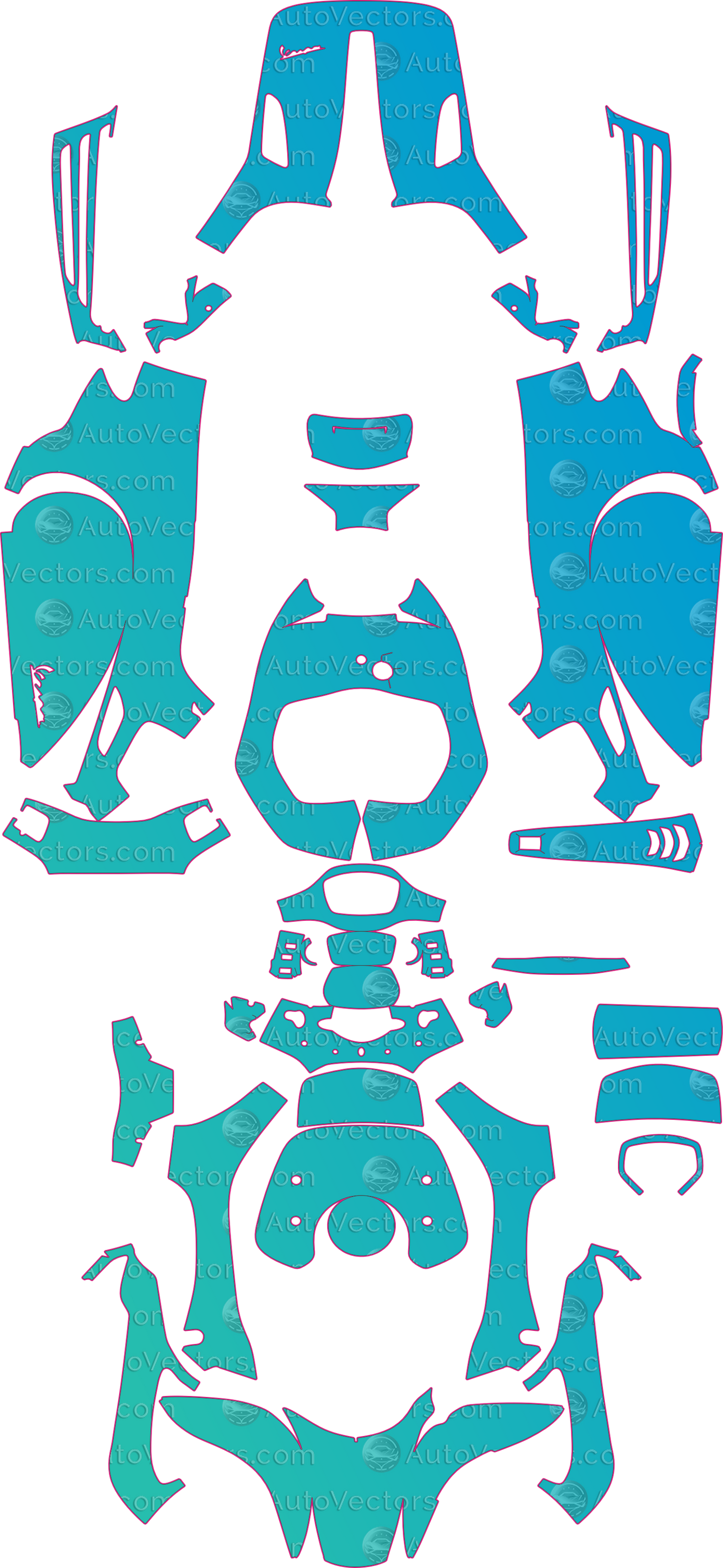 Vespa Sprint 150 (From 2020) Moto – motorcycle pre-cut PPF pattern templates, instant digital download vector cut files (CDR, AI, PDF, SVG)