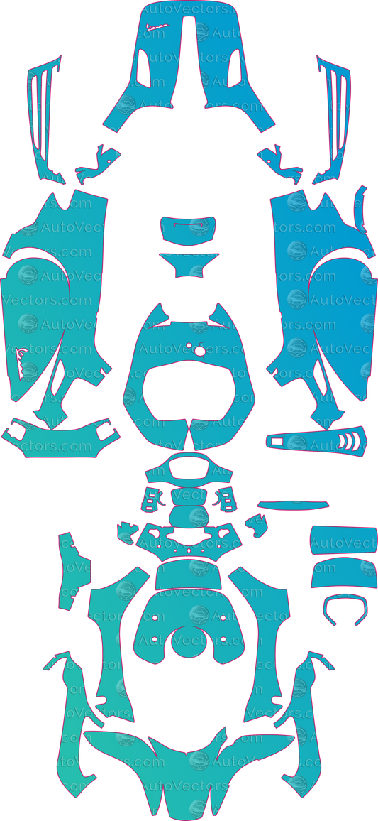 Vespa Sprint 150 (From 2020) Moto – motorcycle pre-cut PPF pattern templates, instant digital download vector cut files (CDR, AI, PDF, SVG)