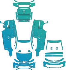 Volkswagen Caddy Cargo (From 2020) Mk5 Van Pre-Cut PPF Pattern Templates