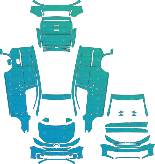 Volkswagen Caddy Cargo (From 2020) Van Pre - Cut PPF Pattern Templates pre - cut PPF template digital file download